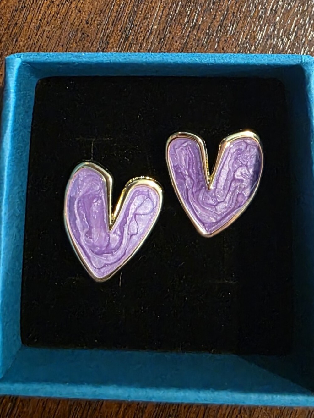 Purple Heart Earrings